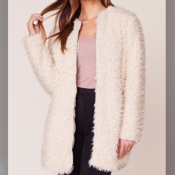 NWOT BB Dakota Fuzzy Ivory Teddy Jacket Small - Picture 1 of 6